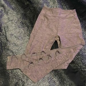 VS heathered mauve sort leggings